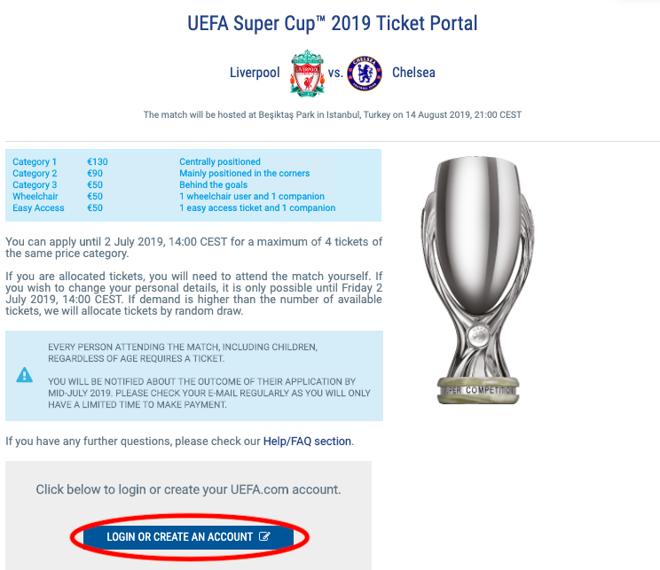 Lever Cup Tickets