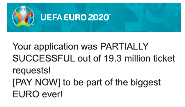 Euro2020のチケット抽選結果が発表 決勝のチケットを手に入れた作戦とは エントラ フットボール